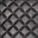 Horace I Black Leather Diamond Pattern wGold Iron Frame Accent Chair - Default Title