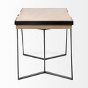 Steinbeck 61L x 2875W x 30H Light Brown Wooden Iron Frame Office Desk - Default Title