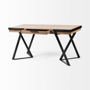 Steinbeck 61L x 2875W x 30H Light Brown Wooden Iron Frame Office Desk - Default Title