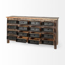 Wilton I 63x16 Reclaimed Wood and Metal 16 Drawer Sideboard - Default Title