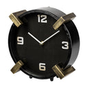 Agar Black Metal Round Table Clock - Default Title