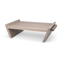 Elaine 59x36 Brown Solid Wood Top Base Coffee Table - Default Title
