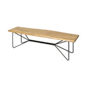 Papillion III 66L x 16W Blonde Wood And Iron Dining Bench - Default Title