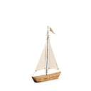 Tartane Small 17L x 2W BrownCream Nautical Inspired Sailboat - Default Title