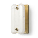 Stein 5L x 6W Gold W White Marble Shade Wall Sconce - Default Title