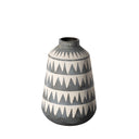 Delaney Large Gray Patterned Ceramic Vase - Default Title