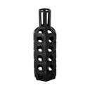 Brunel Large Black Drum-Shaped Ceramic Vase - Default Title