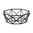 Davy 17L x 17W Black Metal Large Hexagonal Bowl - Default Title