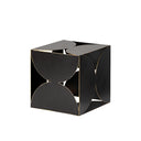 Darren Small 6L x 6W Black Metal Decorative Cube - Default Title