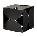 Darren Large 8L x 8W Black Metal Decorative Cube - Default Title
