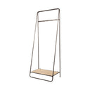 Carell 31L x 18W Black Metal And Wood Shelf Hall Tree - Default Title