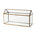 Hutt 16L x 6W x 9H Gold Glass Terrarium Box - Default Title