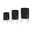 Claypoole Set of 3 Black Plant Stands - Default Title