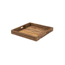 Carson Small 24L x 24W Brown Reclaimed Wood Tray - Default Title