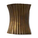Letitia 105L x 55W x 110H Gold Hammered Metal Fan Wall Sconce - Default Title