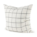 Suzanne 22 x 22 WhiteBlack Square Pattern Decorative Pillow Cover - Default Title