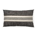 Sharon 14 x 26 Black With Stripes Decorative Pillow Cover - Default Title