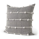 Linda 20 x 20 Navy And Cream With White Detail Decorative Pillow Cover - Default Title