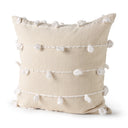 Erica 20 x 20 Cream With White Detail Decorative Pillow Cover - Default Title