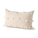 Erica 13 x 21 Cream With White Detail Decorative Pillow Cover - Default Title