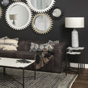 Harlan 305H Beige-Toned Fabric Shade Gray Concrete Base Table Lamp - Default Title