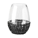 Reena II Large Black Woven Metal Base Table Candle Holder - Default Title