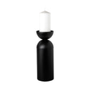 Alex Large Black Metal Cylindrical Table Candle Holder - Default Title