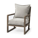 Sherlock Frost Gray Wood Frame Accent Chair - Default Title