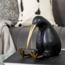 Dodo Kiwi 7L x 4W Black Cast Aluminum Mauritian Bird Sculpture - Default Title