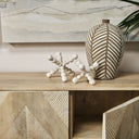 Carrollton II Large 9L x 9W Off-White Geometric Wood Ball Jack - Default Title
