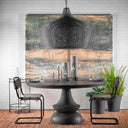 Camila 40x31 Black Metal Mesh-Style Four Bulb Chandelier - Default Title