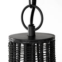 Camila 40x31 Black Metal Mesh-Style Four Bulb Chandelier - Default Title