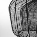 Camila 40x31 Black Metal Mesh-Style Four Bulb Chandelier - Default Title