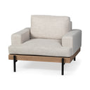 Colburne I Beige Fabric W Wood and Iron Frame Accent Chair - Default Title