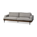 Colburne II 95 Gray Upholstered Three Seater Sofa - Default Title