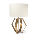 Edwards 26H Gold Metal Base w Cream Fabric Shade Table Lamp - Default Title