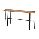 Helios II 60L x 14W x 29H Rectangular Brown Raised Edge Top Console Table - Default Title