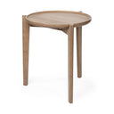 Cleaver I 22 x 24 Round Top Brown Solid Wood Accent Table - Default Title