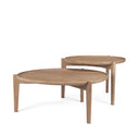 Cleaver Set of 2 40 31 Round Brown Solid Wood Nesting Coffee Tables - Default Title