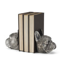 Bruno Set of 2 5L x 5W Silver American Bulldog Bookends - Default Title