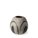 Cove Small BrownWhite Ceramic Vase - Default Title