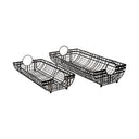 Kenneth Set of 2 24L x 12W Gray Metal Baskets - Default Title