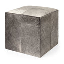 Zahavi I 20 Grey-toned hair-on-hide ottoman - Default Title
