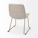 Sawyer I Beige Fabric Seat Gold Metal Frame Dining Chair - Default Title