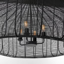 Camila 40x31 Black Metal Mesh-Style Four Bulb Chandelier - Default Title