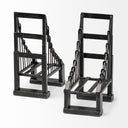 Suspension Set of 2 19L x 4W Brown Wrought Iron Suspension Bridge Bookends - Default Title