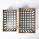 Chartrand Set of 2 Wood And Metal Open Crate Style Baskets - Default Title