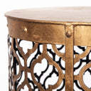 Rudebekia Set of 2 16L x 16W Gold Round Metal Accent Tables - Default Title