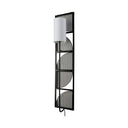 Navin 10x465 Black Metal Body White Fabric Shade Rectangular Wall Sconce - Default Title