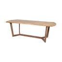 Denver 915x38 Rectangular Brown Solid Wood Top Base Dining Table - Default Title